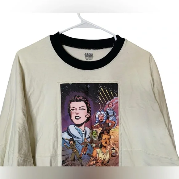 Star Wars Crop Women Of The Galaxy Graphic Spirit Jersey XXL Oversized Boxy - Picture 3 of 10